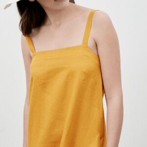 Rebdolls Golden Yellow 5X Mumu Square Nexk Tank Sleeveless Bodycon Dress